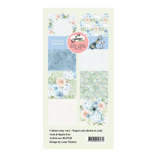 By Lene Paperpad 10x21 "Romantic Blues" BLP228