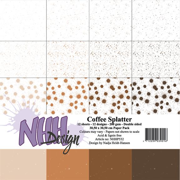 NHH Paperpad 30,5x30,5cm "Coffee Splatter" NHHP532