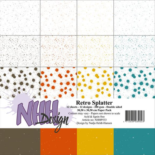 NHH Paperpad 30,5x30,5cm "Retro Splatter" NHHP533