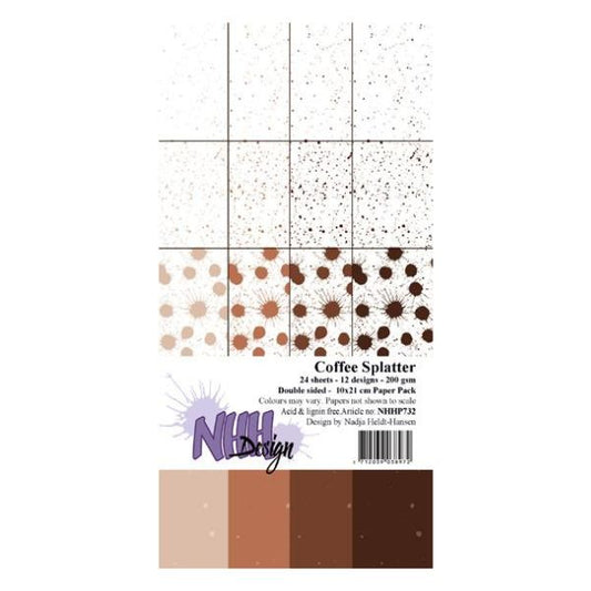 NHH Paperpad 10x21cm "Coffee Splatter" NHHP732