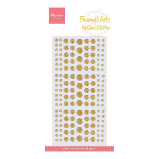 Marianne Design Enamel Dots "Yellow Glitter" PL4530