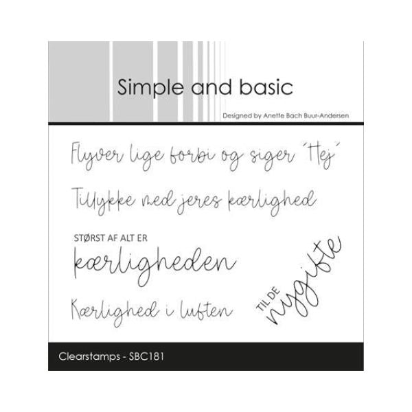 Simple and basic Clearstamp "Kærlighed i luften" SBC181