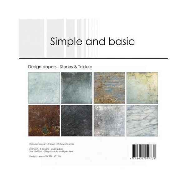 Simple and Basic Design Papers "Stones & Texture" SBP526