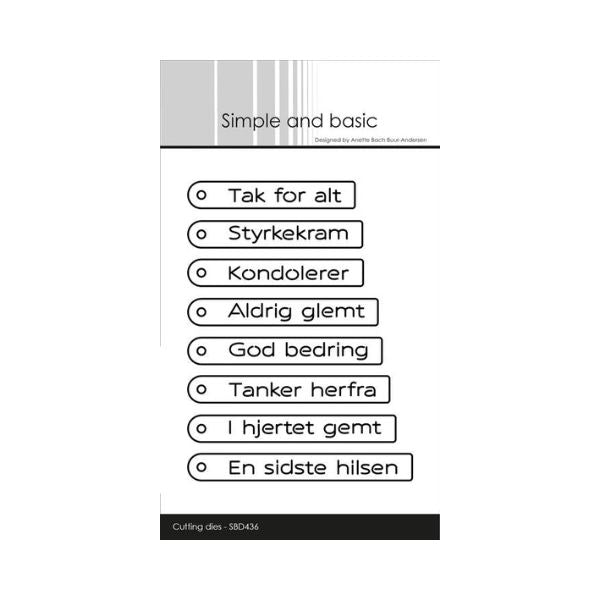 Simple and Basic die "Danish tag texts" SBD436