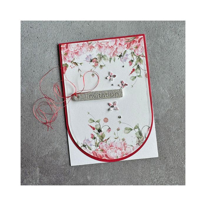 Simple and Basic Design Papers "Opulent Pink Flowers" SBP732