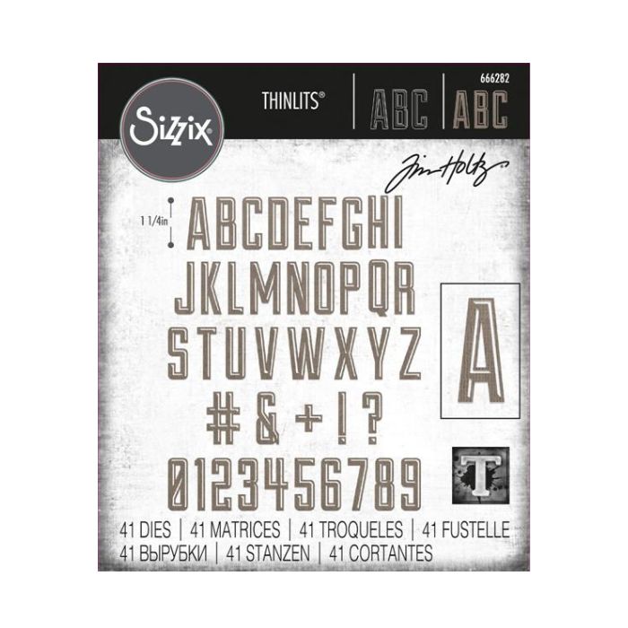 Sizzix/Tim Holtz Thinlits Die "Alphanumeric Emporium"