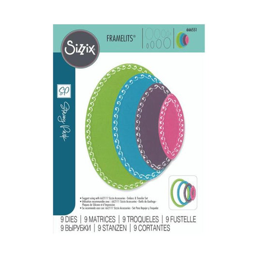 Sizzix/Stacey Park "Fanciful Framelits - Clare Classic Ovals"