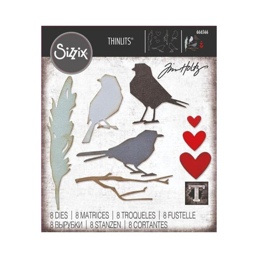 Sizzix/Tim Holtz Thinlits Die "Vault - Lovebirds"