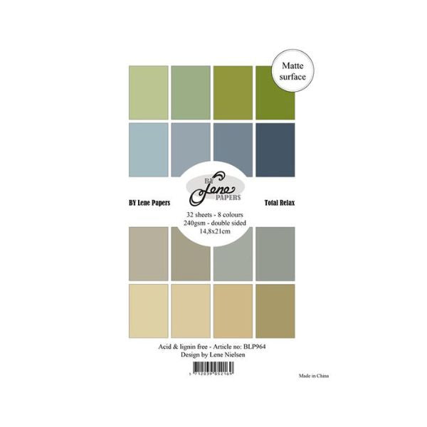 By Lene Paperpad A5 "Solid Colours - Total Relax" BLP964