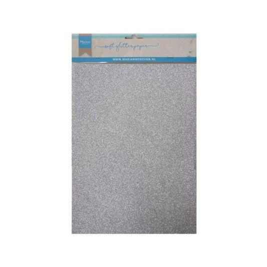 MARIANNE DESIGN Soft Glitter Paper - Silver CA3142