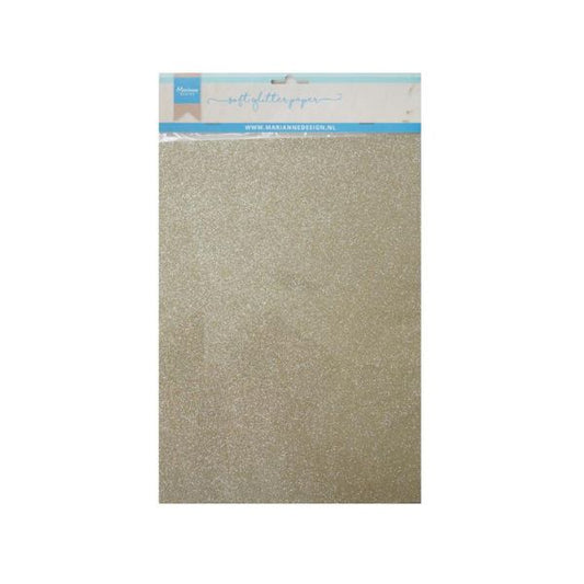 MARIANNE DESIGN Soft Glitter Paper - Platinum CA3144