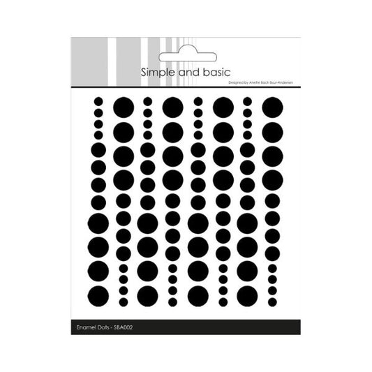 Simple and Basic Enamel Dots "Jet Black (96 pcs)" SBA002