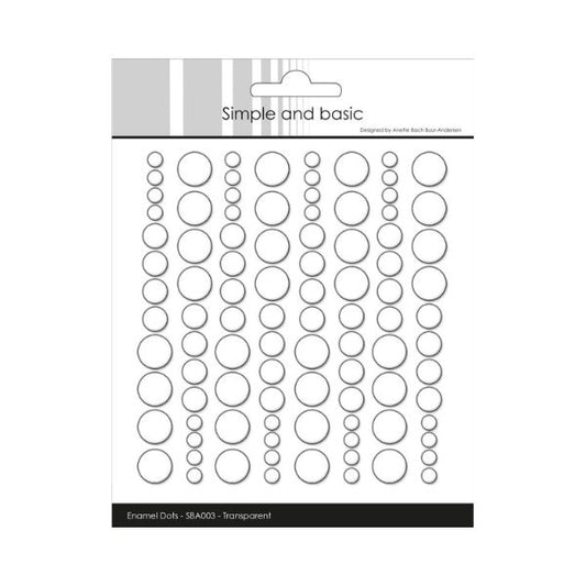 Simple and Basic Enamel Dots "Clear Water (Transparent) (96 pcs)" SBA003