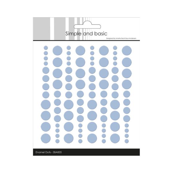 Simple and Basic Enamel Dots "Pigeon Blue (96 pcs)" SBA005