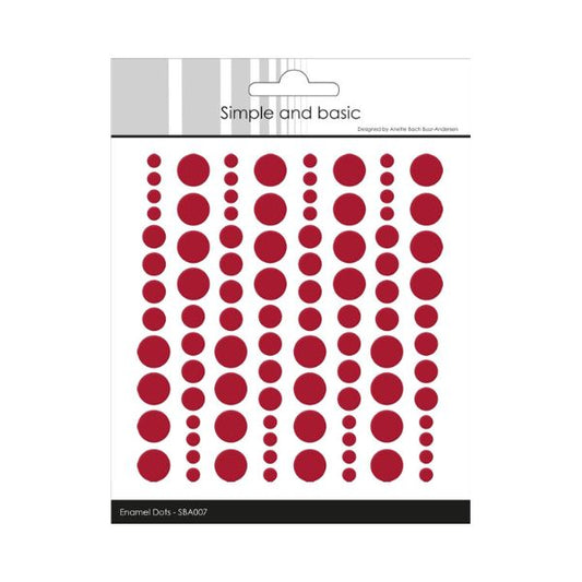 Simple and Basic Enamel Dots "Chili Red (96 pcs)" SBA007