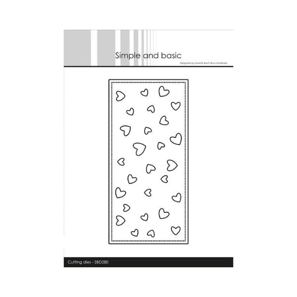 Simple and Basic die "Mini Slim - Lots of Hearts" SBD280