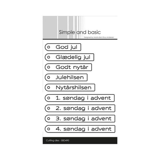 Simple and Basic die "Danish Tag Texts " SBD490