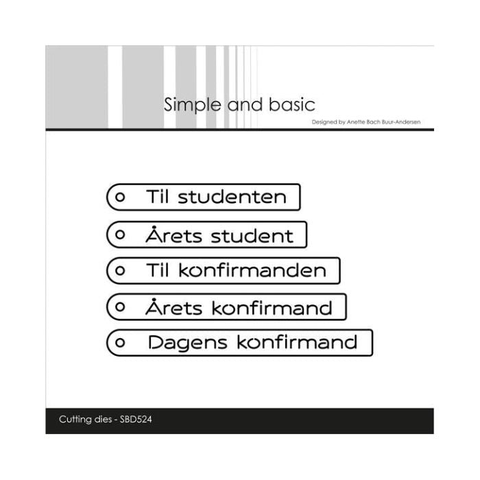 Simple and Basic die "Danish tag texts" SBD524