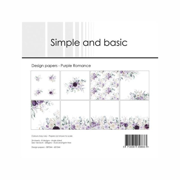 Simple and Basic Design Papers "Purple Romance" SBP544