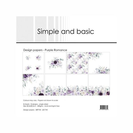 Simple and Basic Design Papers "Purple Romance" SBP744