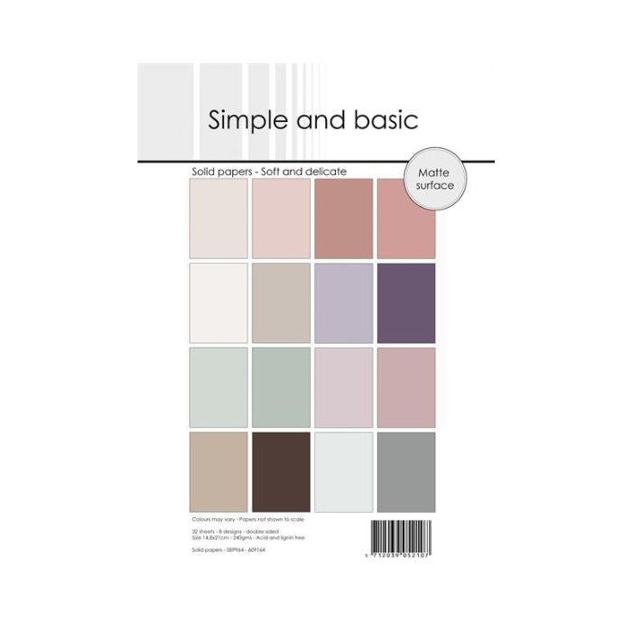 Simple and Basic Design Solid Papers "Soft and delicate" SBP964