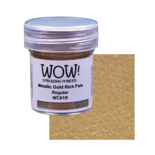 WOW! Embossing Powder "Metallics - Gold Rich Pale - Regular" WC01R