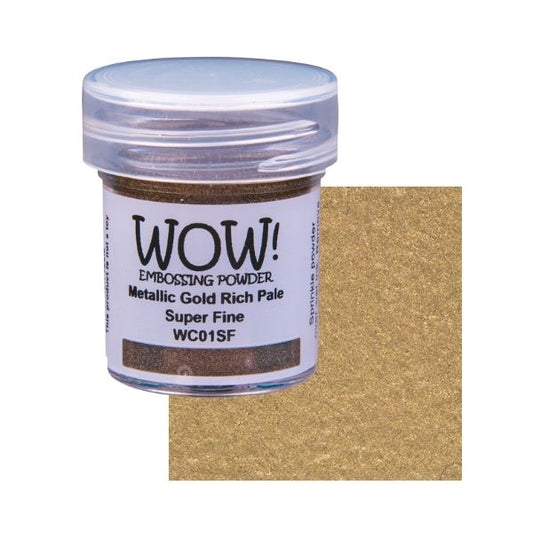 WOW! Embossing Powder "Metallics - Gold Rich Pale - Super Fine" WC01SF