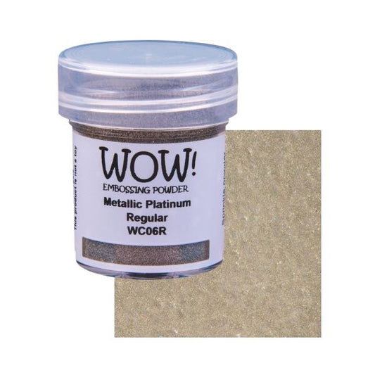 WOW! Embossing Powder "Metallics - Platinum - Regular" WC06R